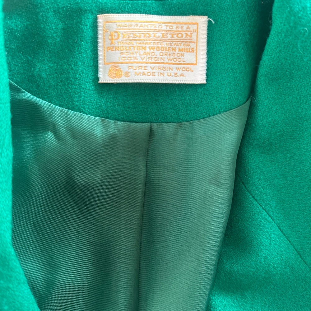 Pendleton Green Wool Women's Blazer - image 6